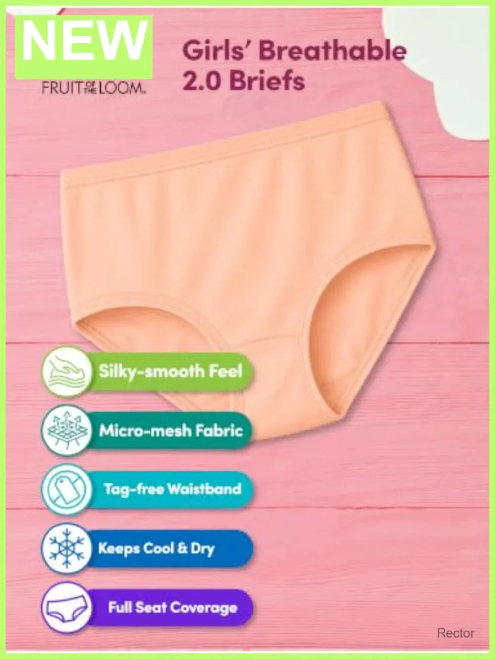 Toddler Girls Tag-Free Cotton Underwear 12-Pack Soft Briefs
